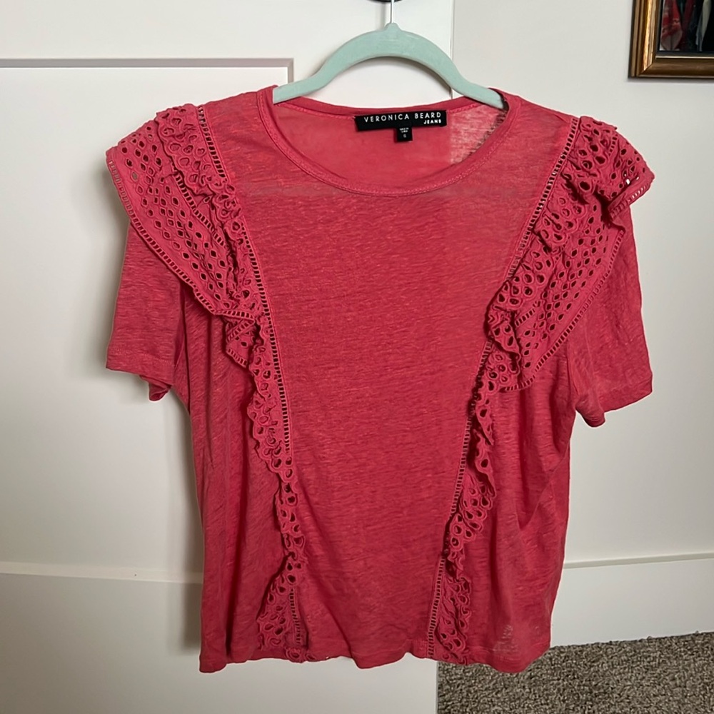 Veronica Beard Jeans Pink Tshirt Top Small